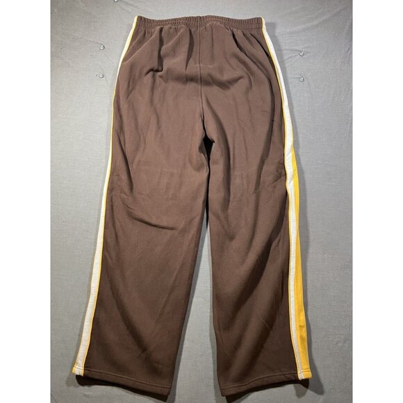 Converse Sweat Pants Men’s 3X Brown Striped Drawstring Logo Pocketed 42x34 - Picture 6 of 11
